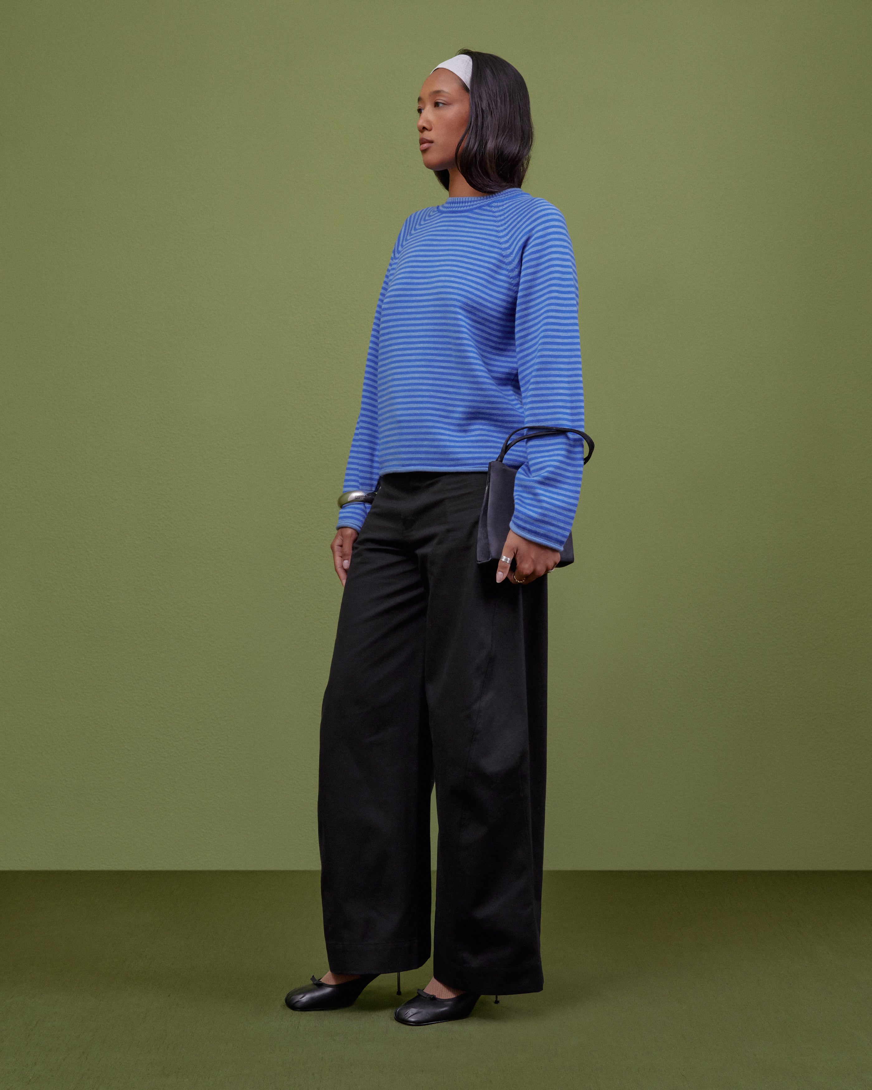 BLUE STRIPED WOOL SWEATER - Image 5