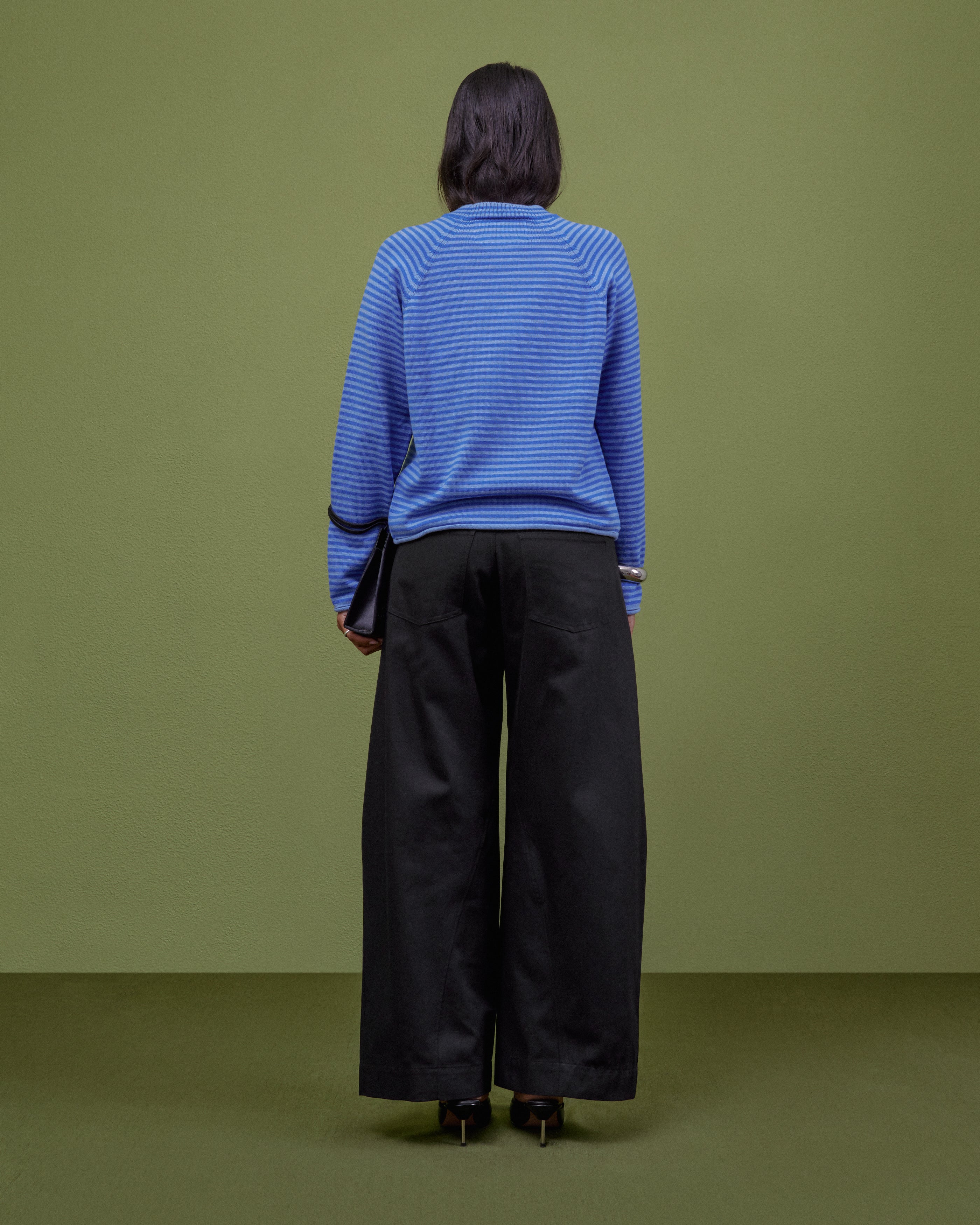 BLUE STRIPED WOOL SWEATER - Image 6