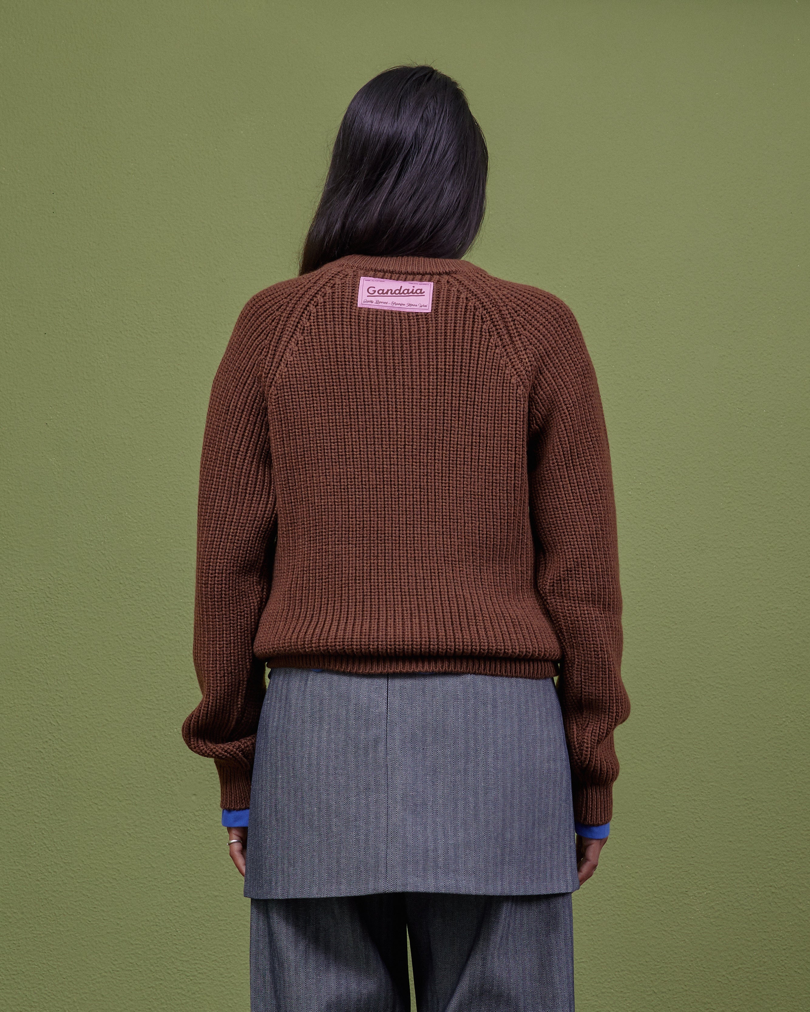 BROWN WOOL SWEATER - Image 6