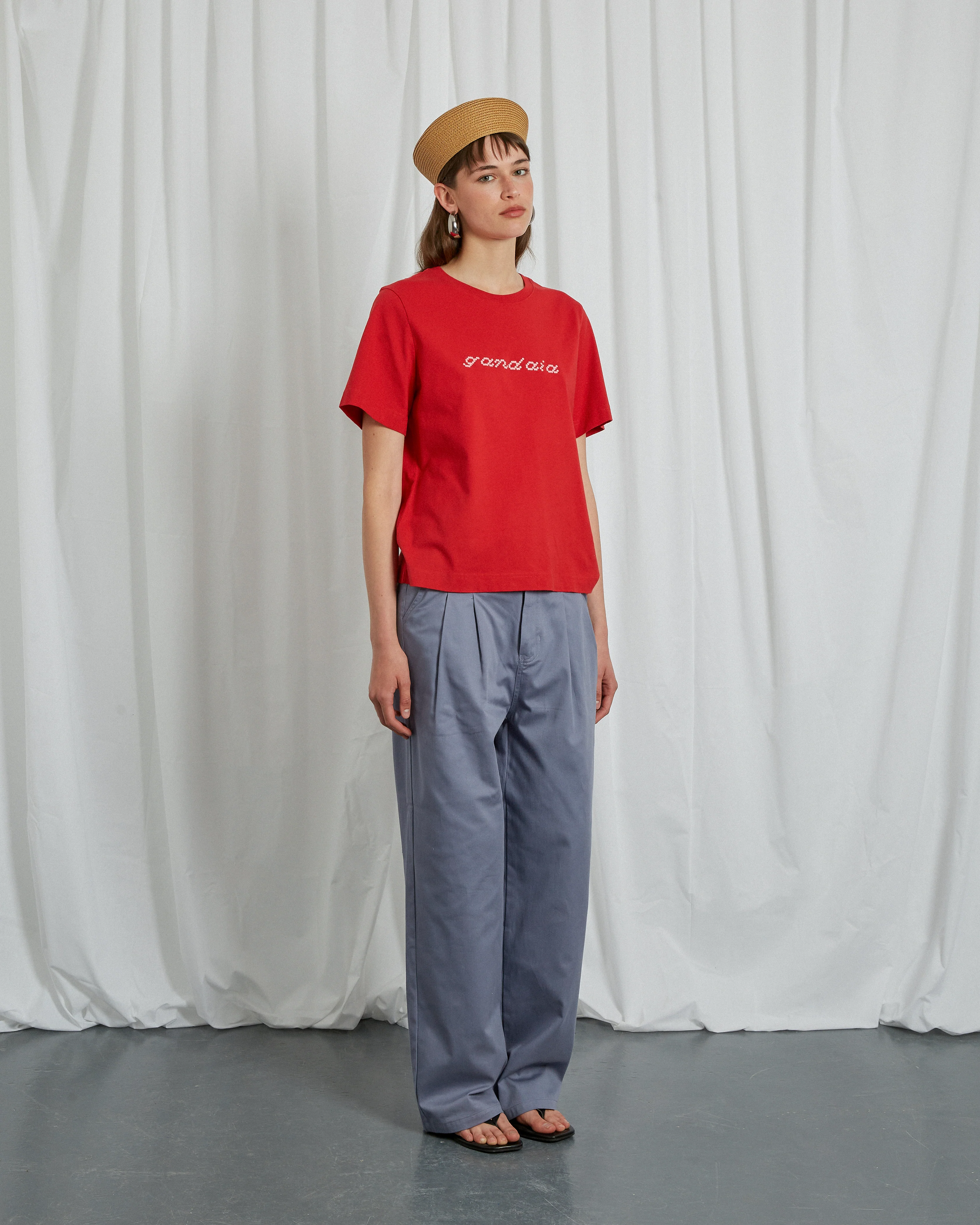 BLUE-GREY PLEATED TROUSERS - Image 3