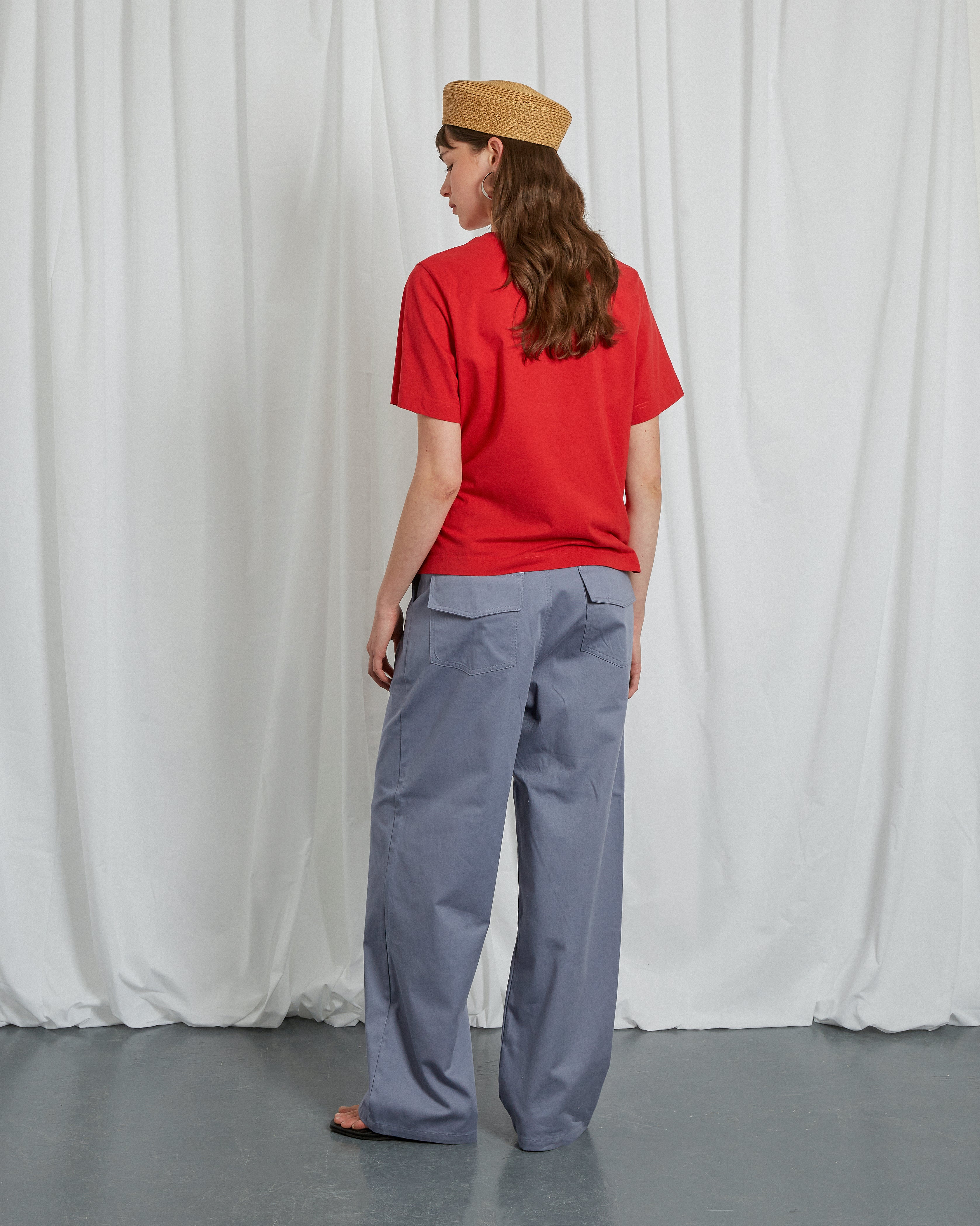 BLUE-GREY PLEATED TROUSERS - Image 5