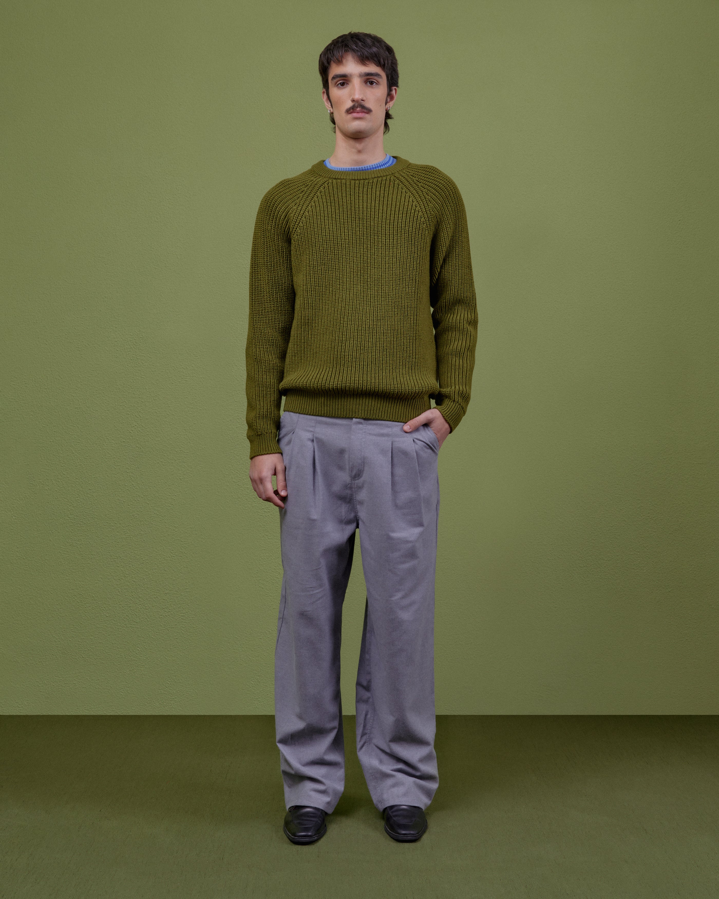 GREY PLEATED TROUSERS - Image 5