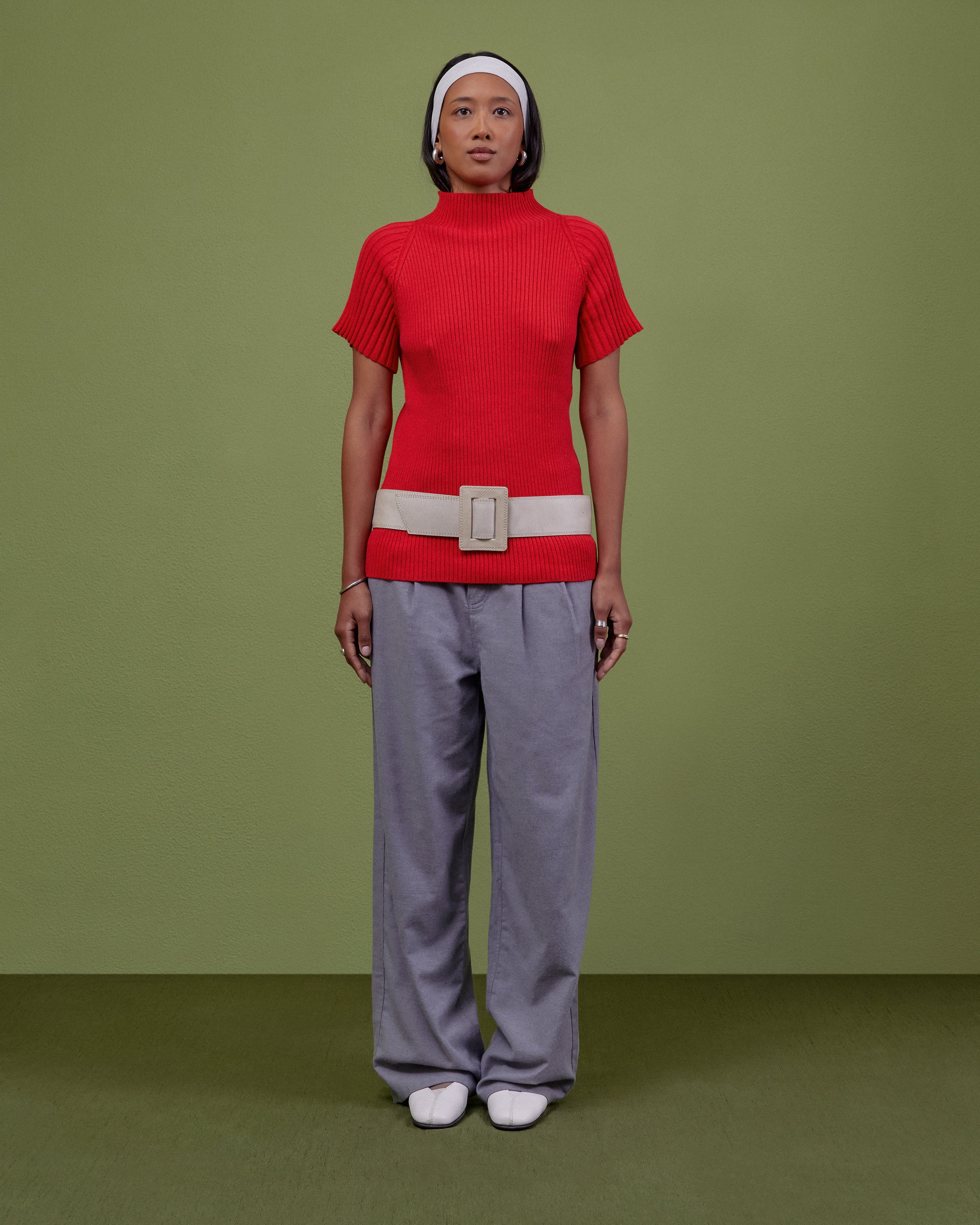 GREY PLEATED TROUSERS - Image 7