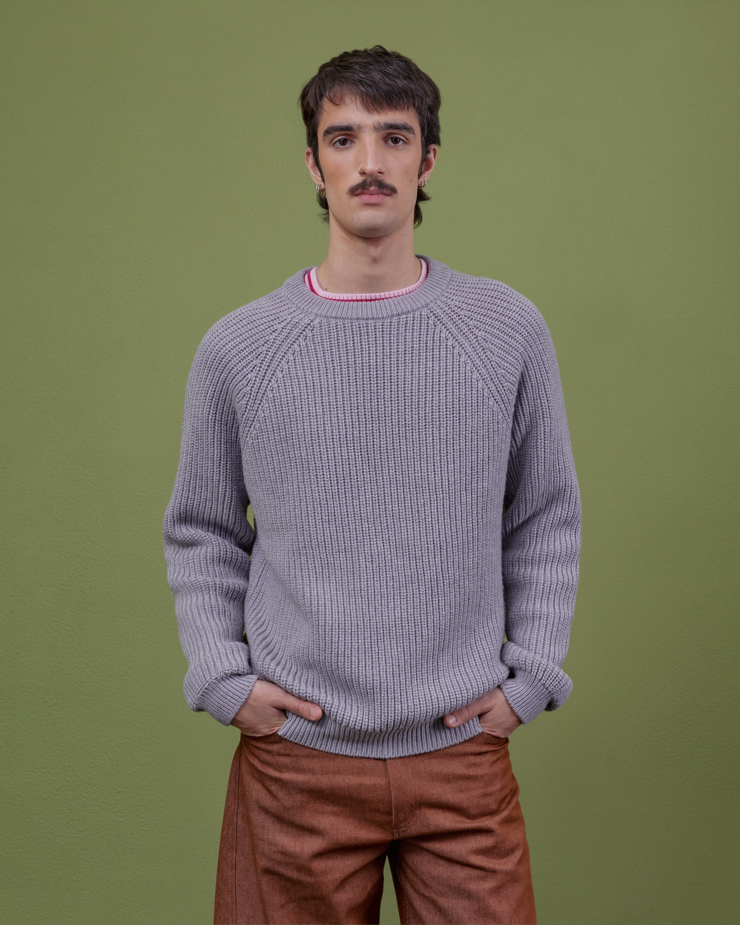 GREY WOOL SWEATER - Image 7