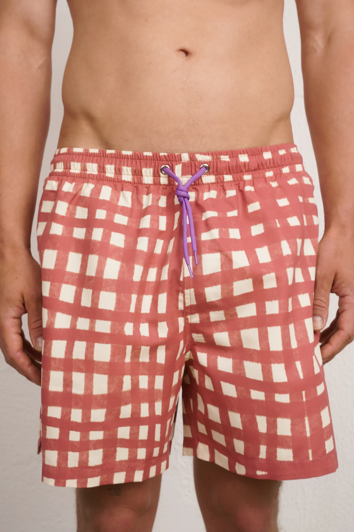 LATTICE SWIM TRUNKS BROWN - Image 4