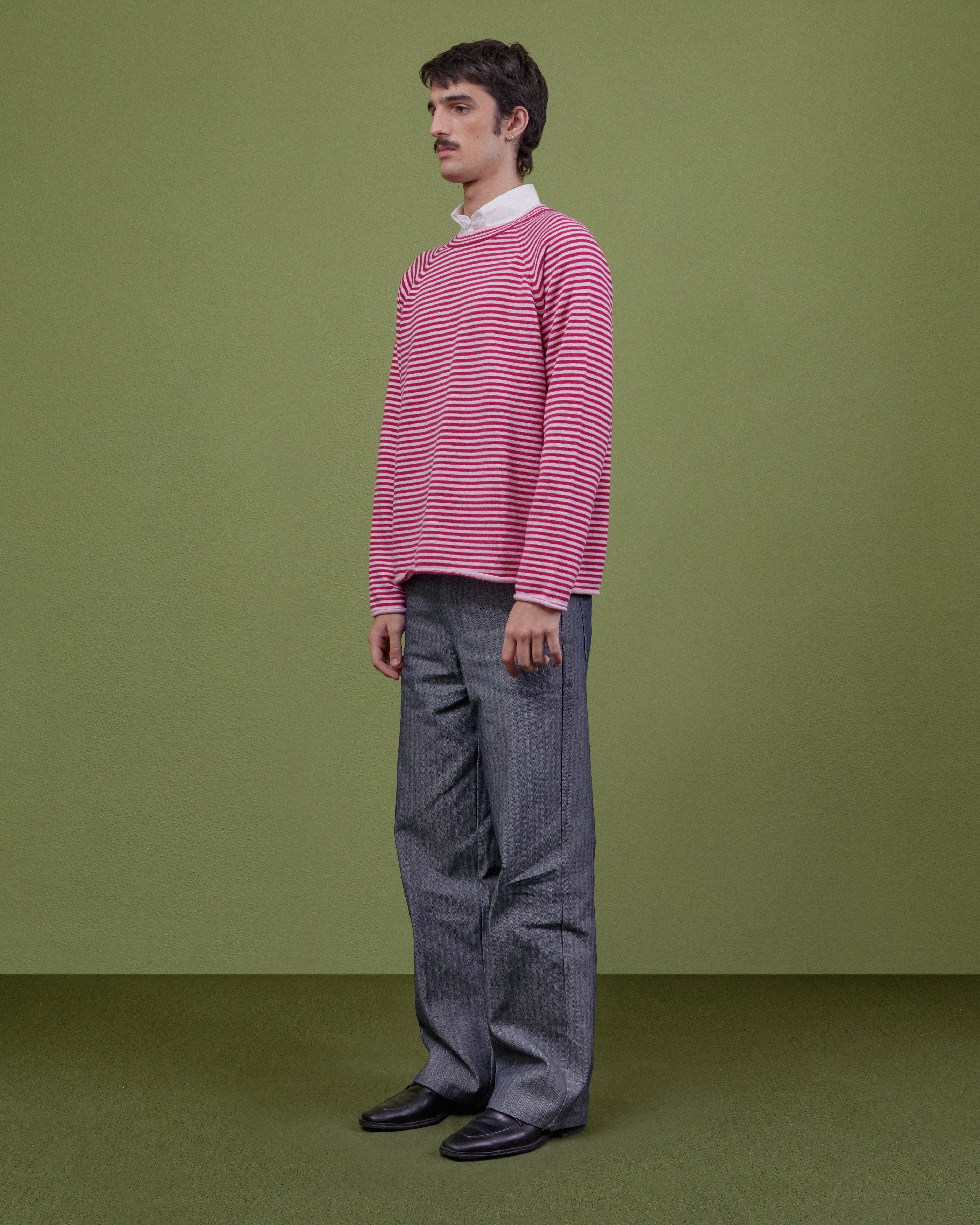 PINK STRIPED WOOL SWEATER - Image 5
