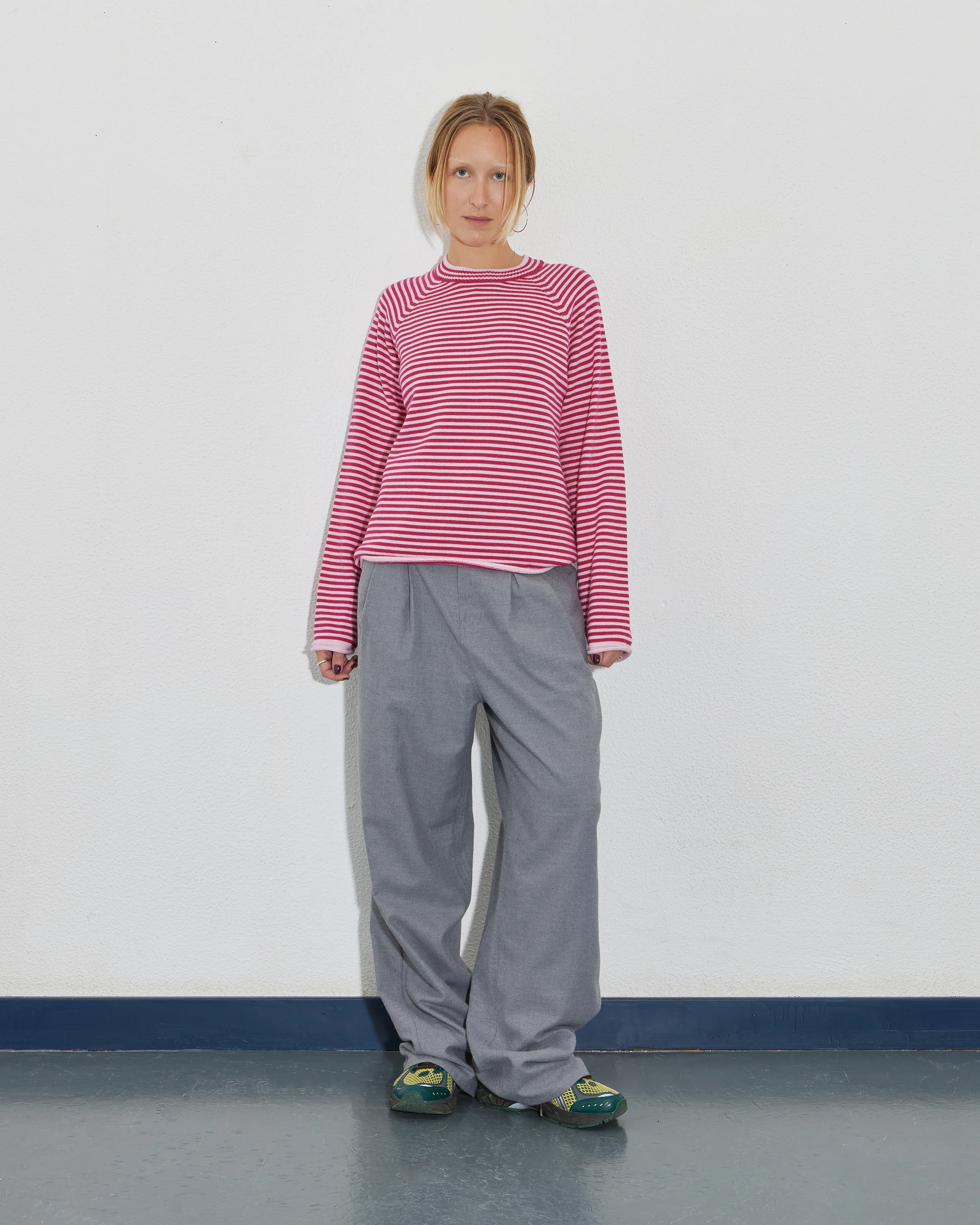 PINK STRIPED WOOL SWEATER - Image 6