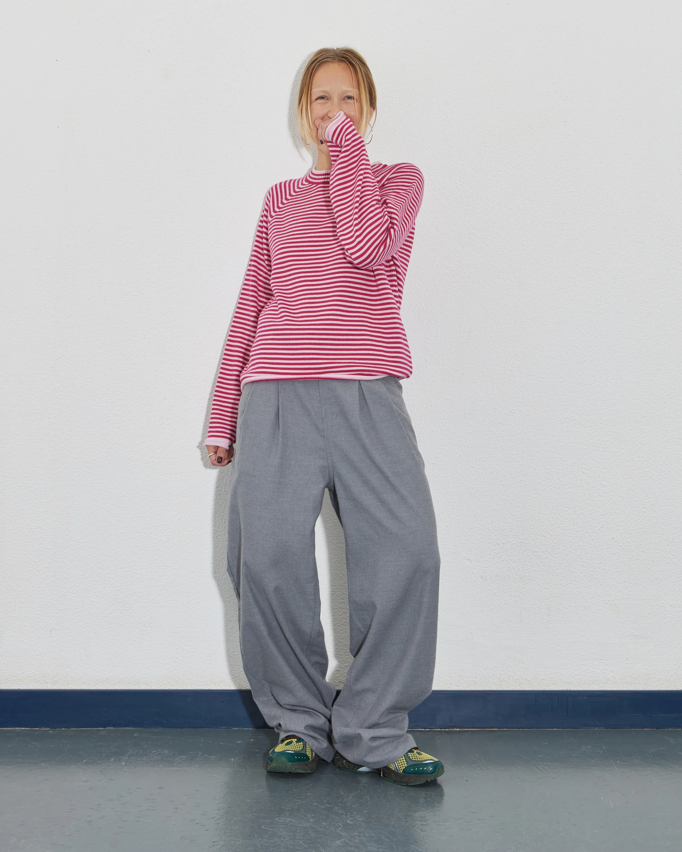 PINK STRIPED WOOL SWEATER - Image 7