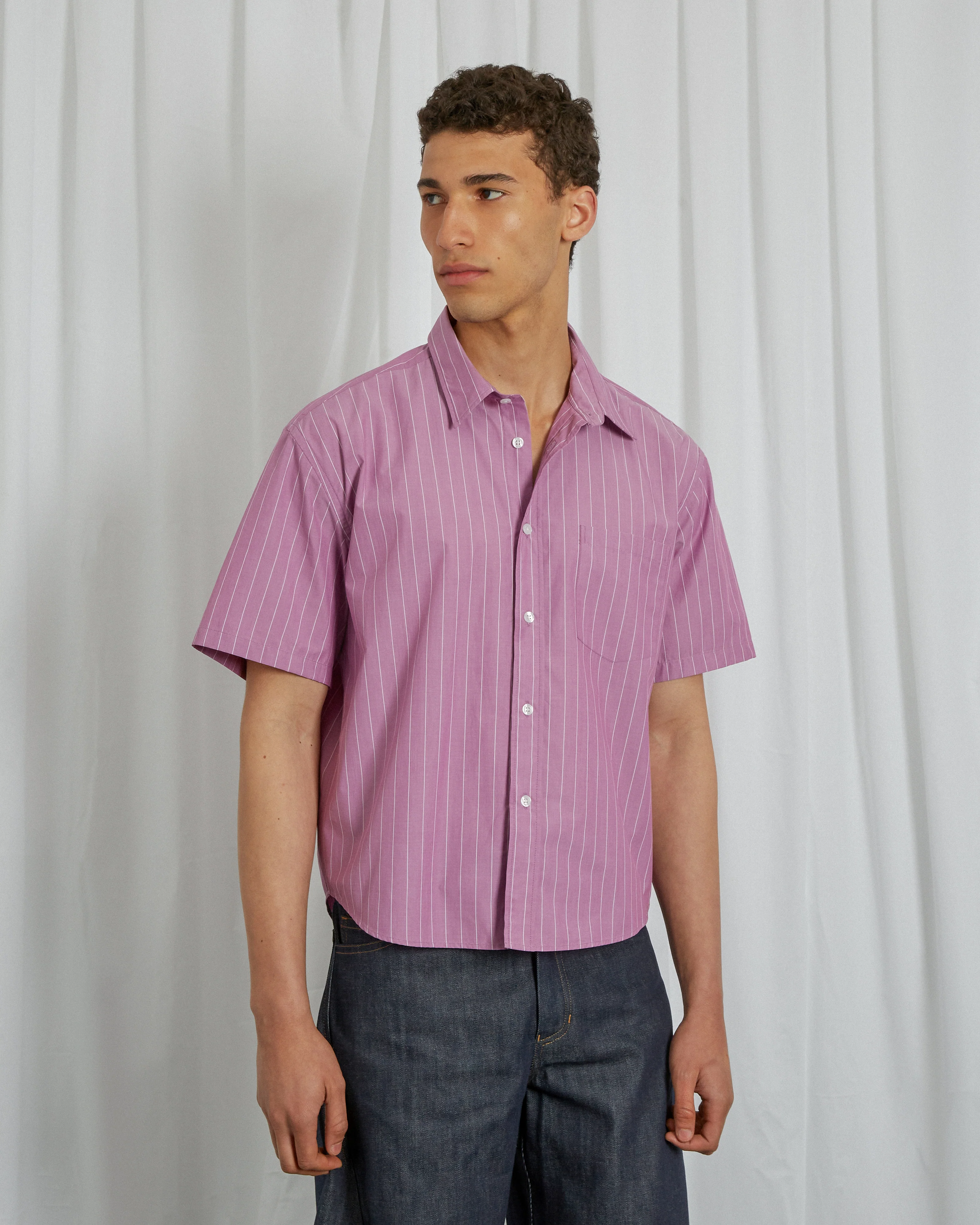 MAUVE STRIPED SHIRT - Image 3