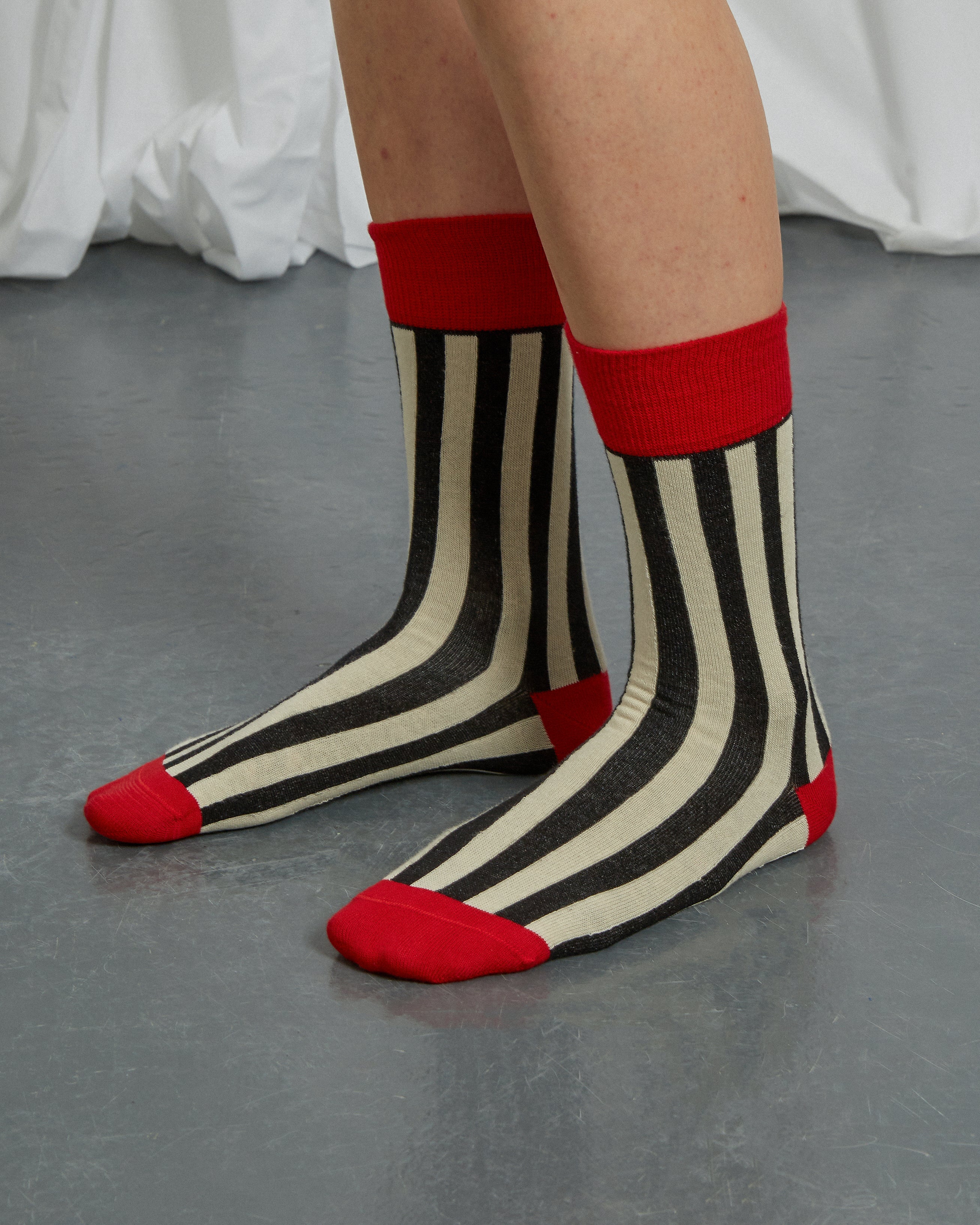 RED & BLACK STRIPED SOCKS - Image 3