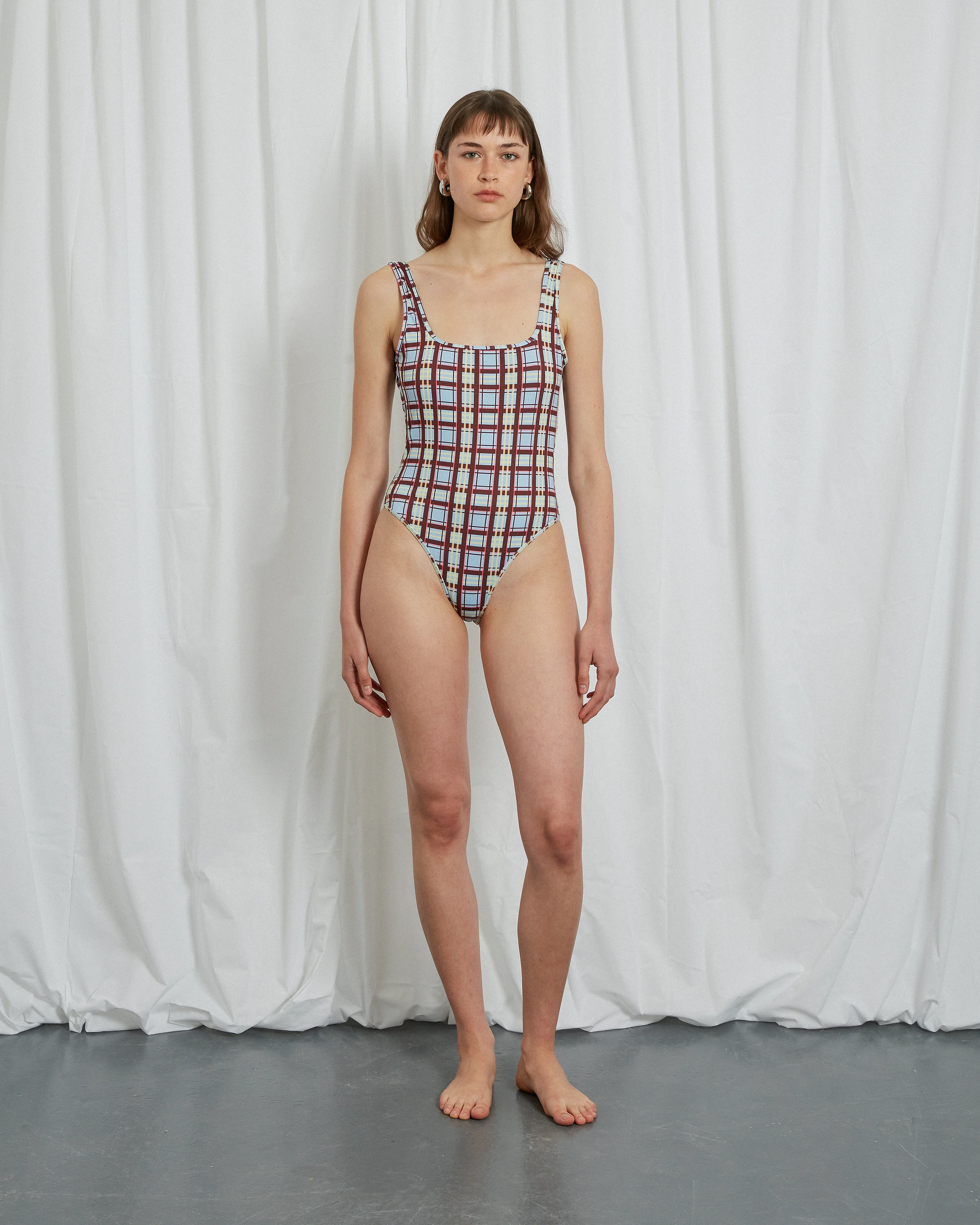 TARTAN SWIMSUIT BLUE - Image 3