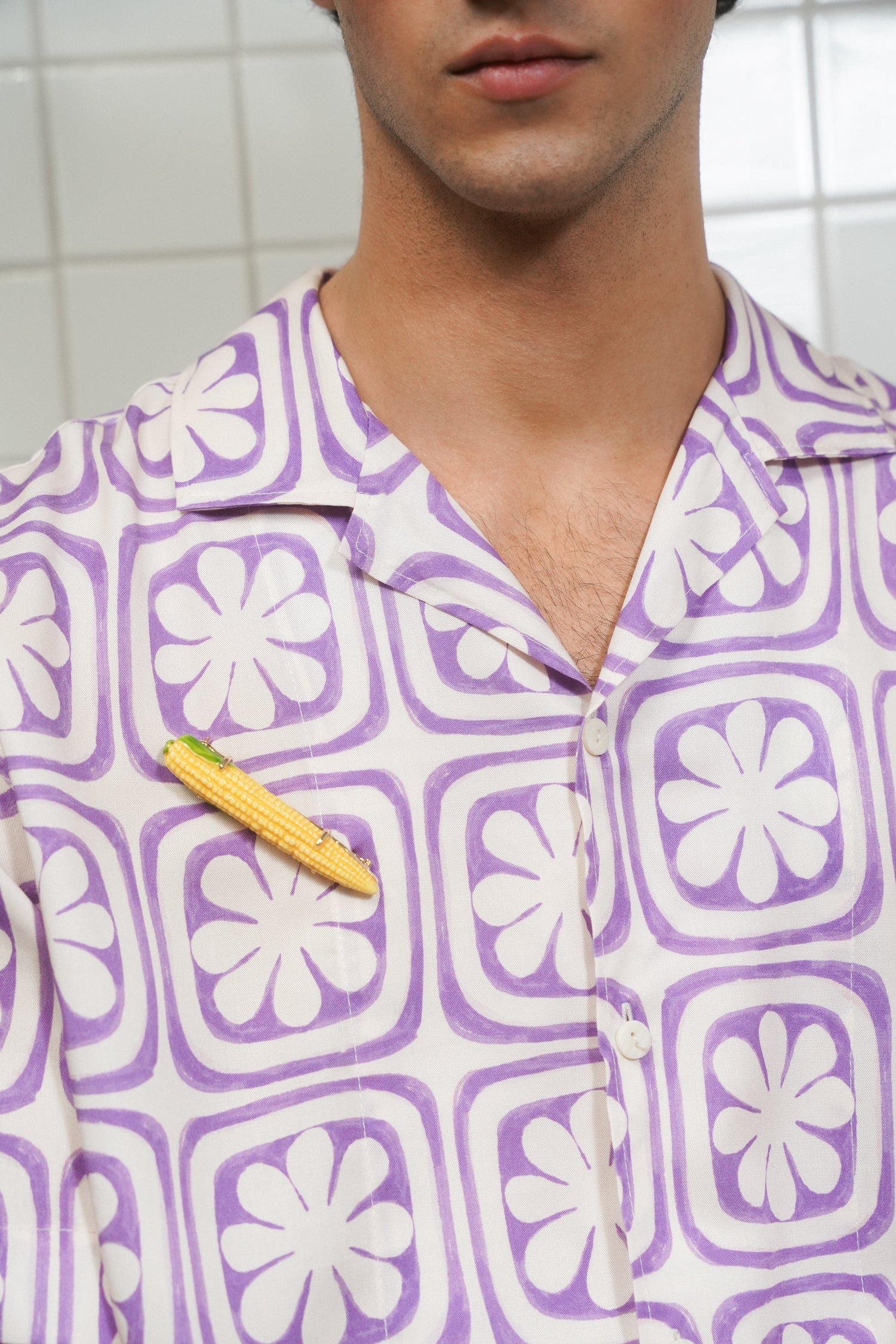TILES SHIRT LILAC - Image 4